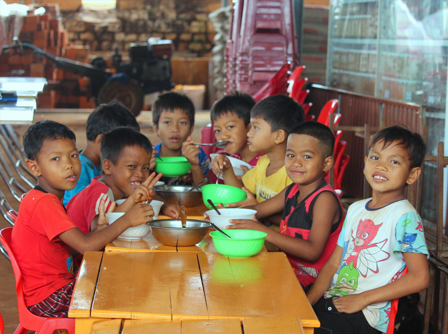 Những em ở mái ấm Thiên Ân chủ yếu là người đồng bào dân tộc thiểu số 