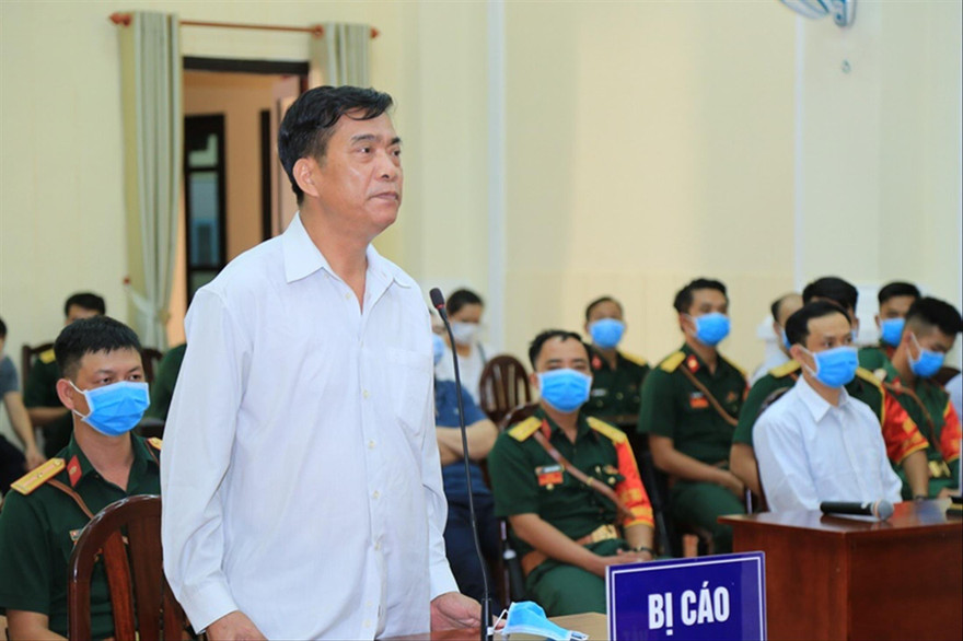 Bị cáo Trần Quốc Dũng tại phiên tòa Ảnh: PV