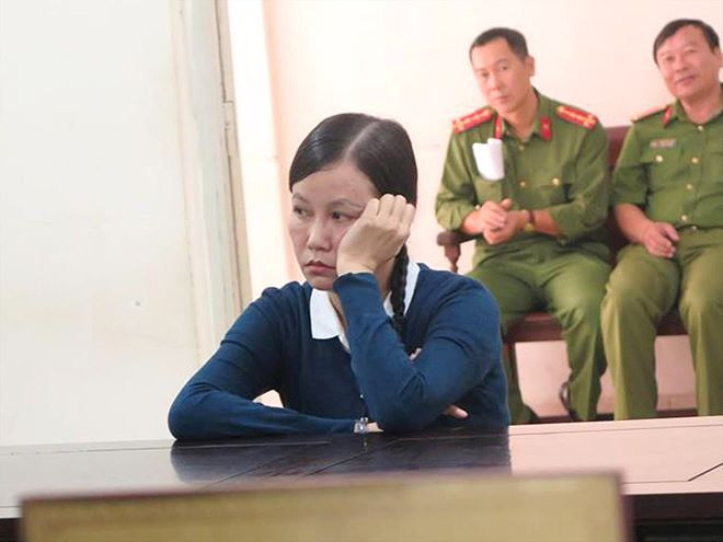 Bị cáo Phùng Mỹ Giang tại tòa 