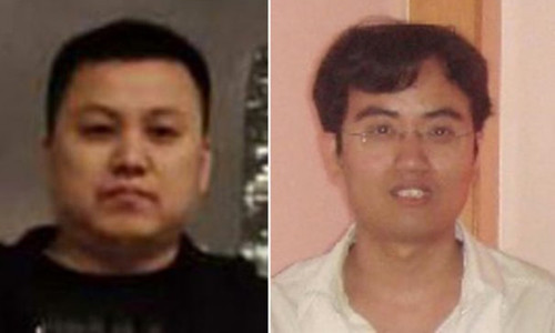 Ảnh hai nhân vật Chu Hoa và Trương Thế Long do Cục Điều tra Liên bang Mỹ FBI cung cấp ảnh: Guardian