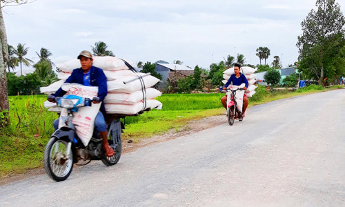 Những chiếc xe chở đầy hàng lậu 