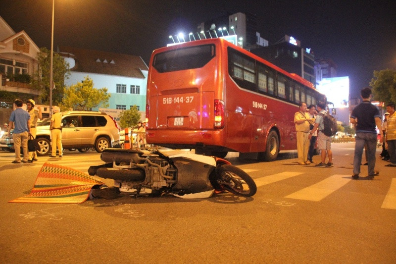 Hiện trường vụ tai nạn.