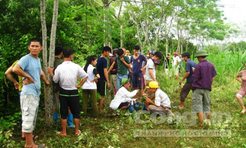 Hiện trường phát hiện xác chết.