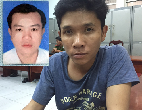 Quyền (ảnh nhỏ) và Tuấn tại cơ quan điều tra. Ảnh: Quốc Thắng/VnExpress