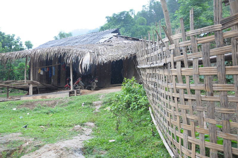 Căn nhà của Vi Văn Hai, hung thủ gây ra vụ thảm sát tại bản Phồng. Ảnh: Quang Long