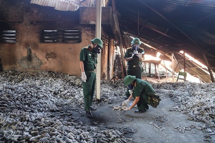 Hiện trường ở Rạng Đông ngày 6/9 ảnh: BQP