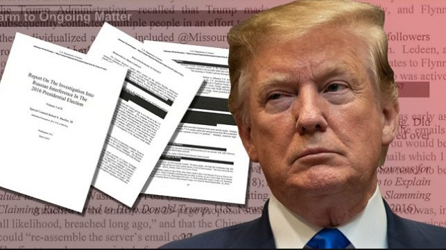 Tổng thống Mỹ Donald Trump bị tố đã cản trở cuộc điều tra nhằm vào mình. ảnh: BBC 