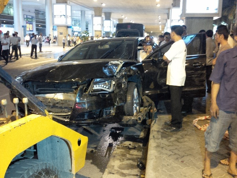 Chiếc xe gây tai nạn hôm 10/2 khiến một người tử vong. Ảnh: CTV