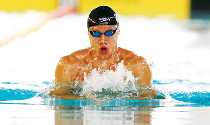 Kình ngư Việt kiều Lê Nguyễn Paul ghi đậm dấu ấn ở giải bơi VĐQG đang diễn ra. Ảnh: SGGP.