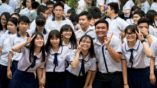 Học sinh trường THPT Võ Thị Sáu trong giờ ngoại khóa.