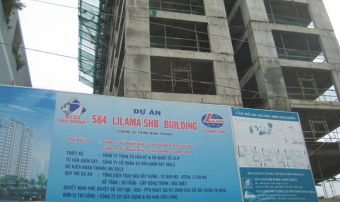 Dự án khu dân cư, căn hộ 584 Lilama SHB Plaza nằm “đắp chiếu”.