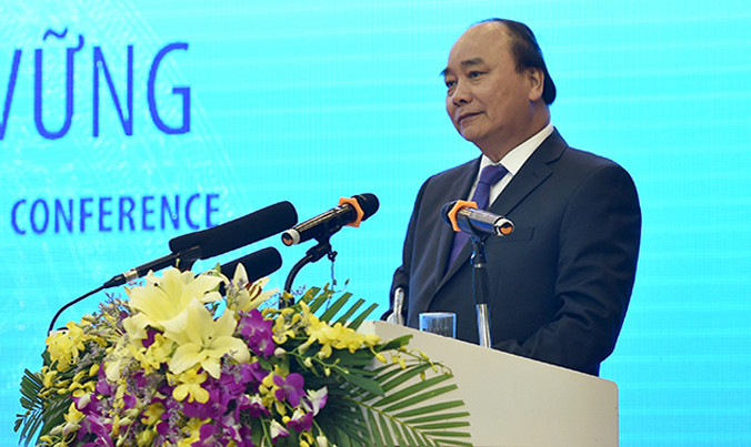 Thủ tướng Nguyễn Xuân Phúc phát biểu tại hội nghị.