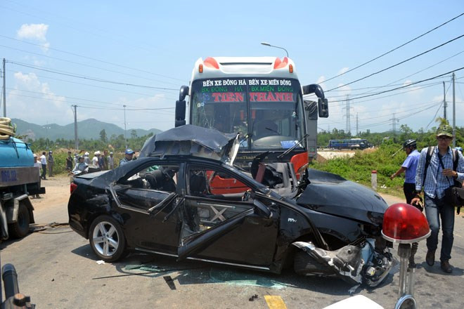 Hiện trường vụ tai nạn. 