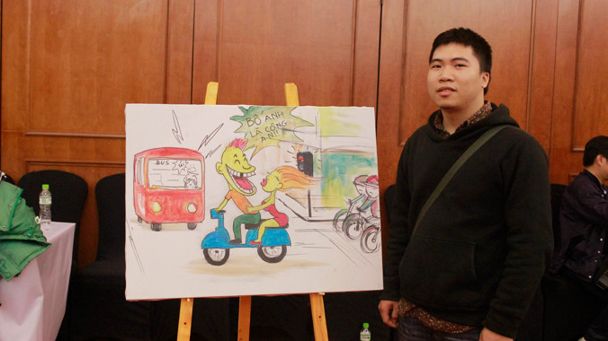 Nguyễn Tùng Dương với tác phẩm đoạt giải nhất “Bố anh là công an”