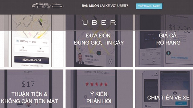 Sử dụng Uber, người dân sẽ biết được quãng đường, số tiền phải trả. Ảnh: Nguyễn Dũng