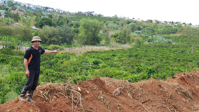 Ông Ngô Văn Vọng phản đối việc san ủi nhưng chưa đền bù
