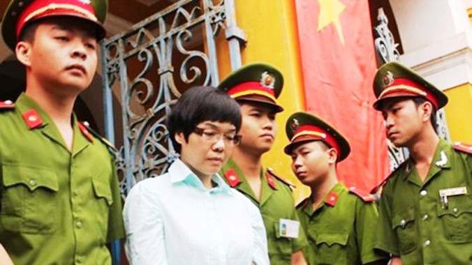 Huyền Như tại phiên tòa sơ thẩm. Ảnh: Việt Văn