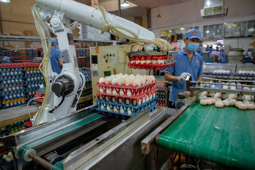 Công ty Vĩnh Thành Đạt lập “khu dã chiến” ngay trong DN để vừa phòng dịch, vừa ổn định sản xuất nếu dịch tấn công. Ảnh: U.P 