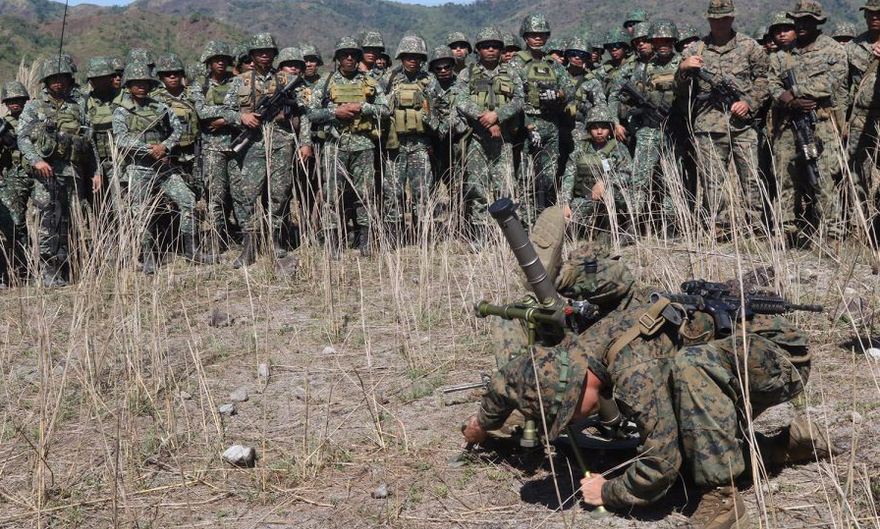Lính thủy đánh bộ Mỹ tham gia đợt tập trận Balikatan ở Philippines năm 2019. Ảnh: Stripes 
