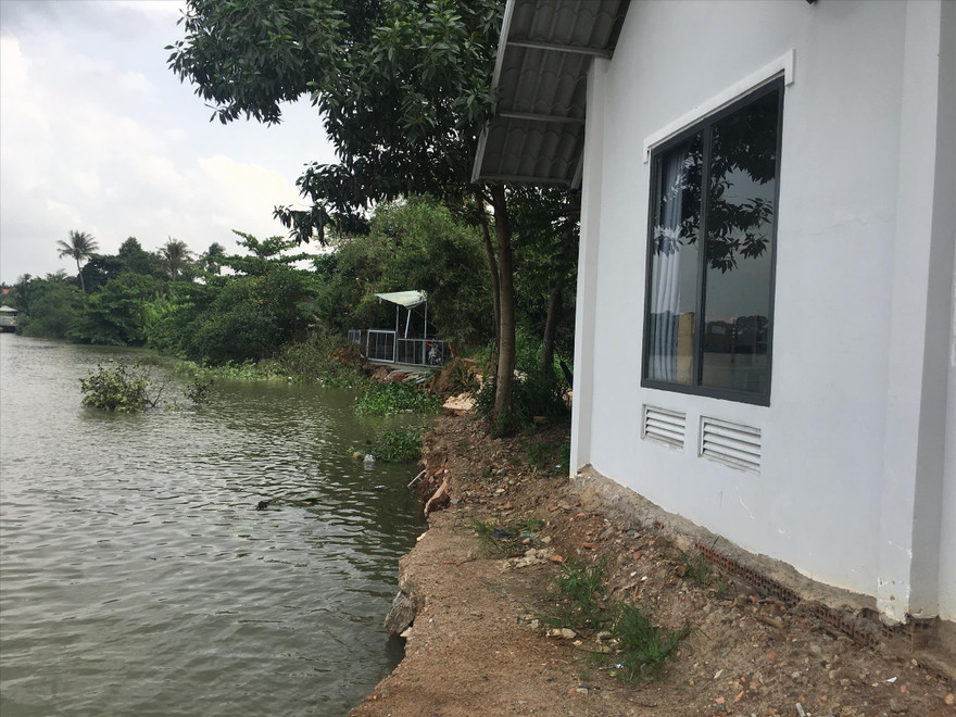 Khu vực sạt lở tại thành phố Biên Hòa