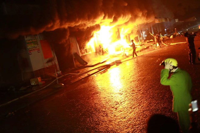 ẢNH: Hiện trường cháy chợ phố Hiến Hưng Yên