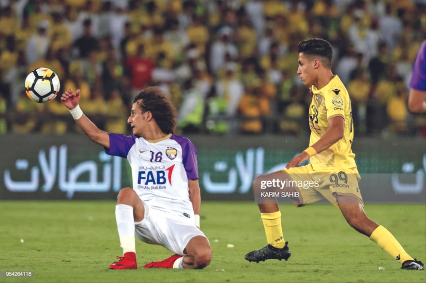 Ali Saleh trong màu áo Al Wasl. Ảnh: GETTY IMAGES 