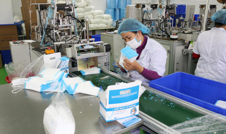 Các Cty trong nước sản xuất 3 triệu khẩu trang/ngày 