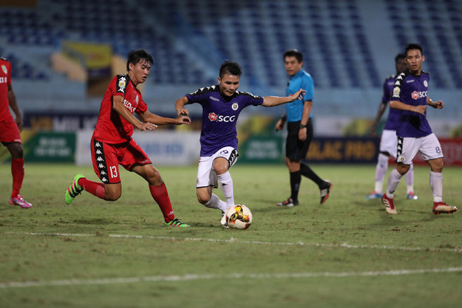 Mặc dù lực lượng thua sút so với đối thủ nhưng B.Bình Dương vẫn được đánh giá cao trong cuộc đối đầu với Hà Nội ở trận Siêu cúp QG 2018 ảnh: HOÀNG LINH