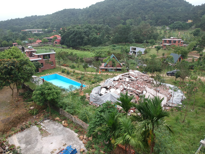 Xã Minh Tân là một trong những xã ở Sóc Sơn, Hà Nội xử lý được nhiều biệt thự nghỉ dưỡng xây trái phép Ảnh: PV