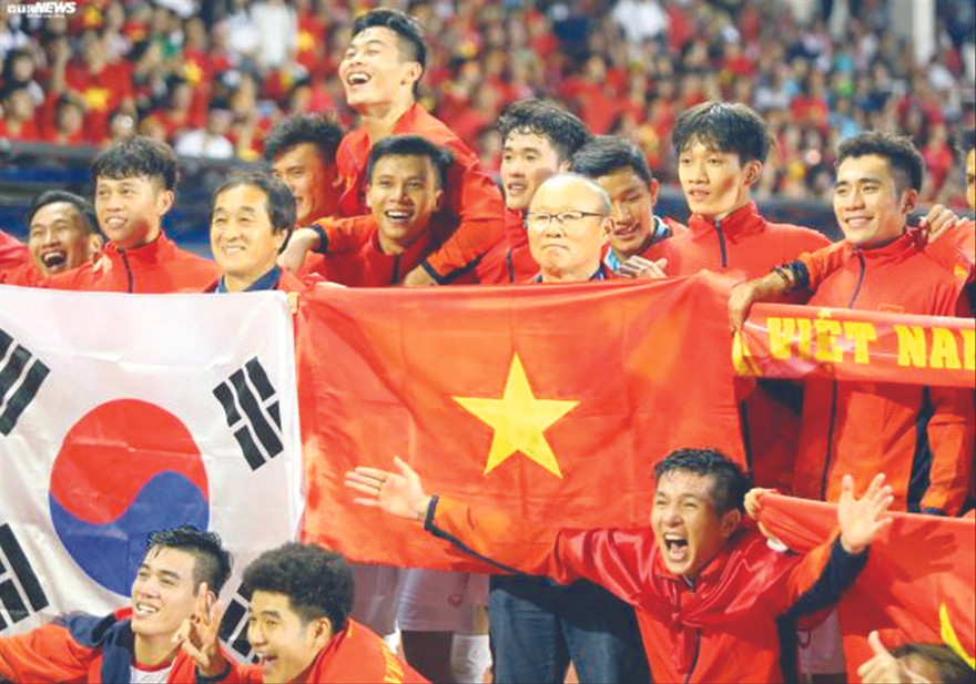 HLV Park Hang Seo luôn đánh giá cao sự ủng hộ của người hâm mộ ảnh: CTV