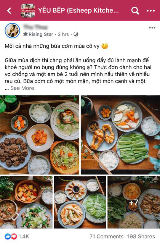 Những món ăn đẹp mắt được các thành viên nhóm “Yêu bếp” chia sẻ