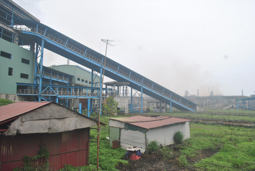 Dự án Gang thép Thái Nguyên giai đoạn 2 mở rộng đang “đắp chiếu”. Ảnh: Nguyễn Bằng