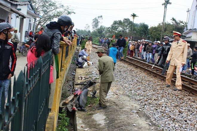 Hiện trường vụ tai nạn.