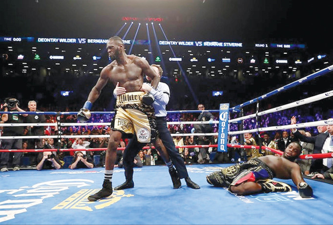 Chưa đầy 3 phút, Wilder đã hạ knock-out đối thủ. Ảnh: GETTYIMAGES.