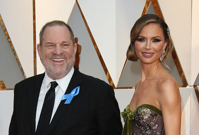 Ông trùm Harvey Weinstein và vợ Georgina Chapman. Ảnh: Daily Mail.