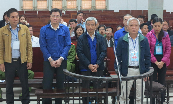 Các bị cáo tại tòa