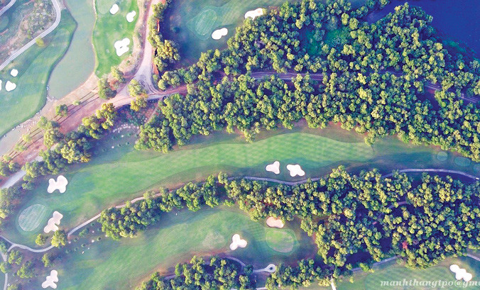 Sân golf tốt nhất Việt Nam 2017- Kings’ Island Golf Resort, nơi diễn ra giải golf Tiền Phong Championship 2017. Ảnh: Mạnh Thắng.