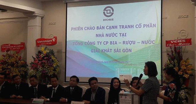 Phiên đấu giá cổ phần Sabeco diễn ra chiều 18/12.