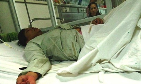 Chị P. đang điều trị tại bệnh viện. Ảnh: Công an TP Hồ Chí Minh