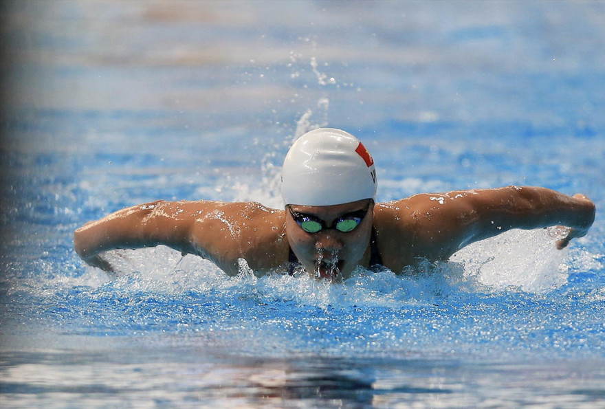 Ánh Viên liên tục thi đấu các giải quốc tế và trong nước chỉ trong vòng chưa đầy 2 tháng qua. Ảnh: VSI.