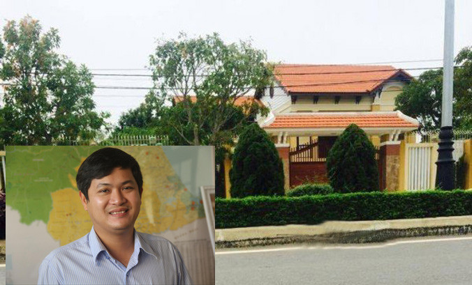 Biệt thự của Lê Phước Hoài Bảo (ảnh lớn); ông Lê Phước Hoài Bảo (ảnh nhỏ).