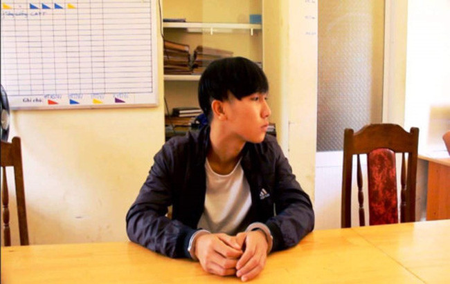 Đối tượng Nguyễn Công Trường tại cơ quan công an. Ảnh: VOV