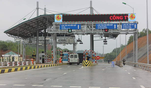 Trạm thu phí BOT trên QL 3 (Thái Nguyên). Ảnh: PV.