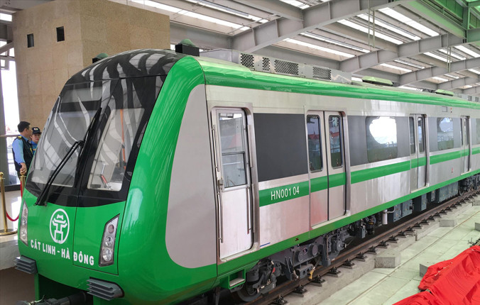 Đã có 3/13 đoàn tàu dự án đường sắt Cát Linh - Hà Đông được nhập về dự án.