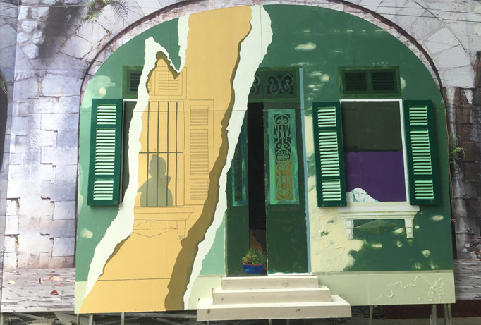 Tác phẩm của Trần Hậu Yên Thế gây tranh cãi. Ảnh: Bảo Hân.