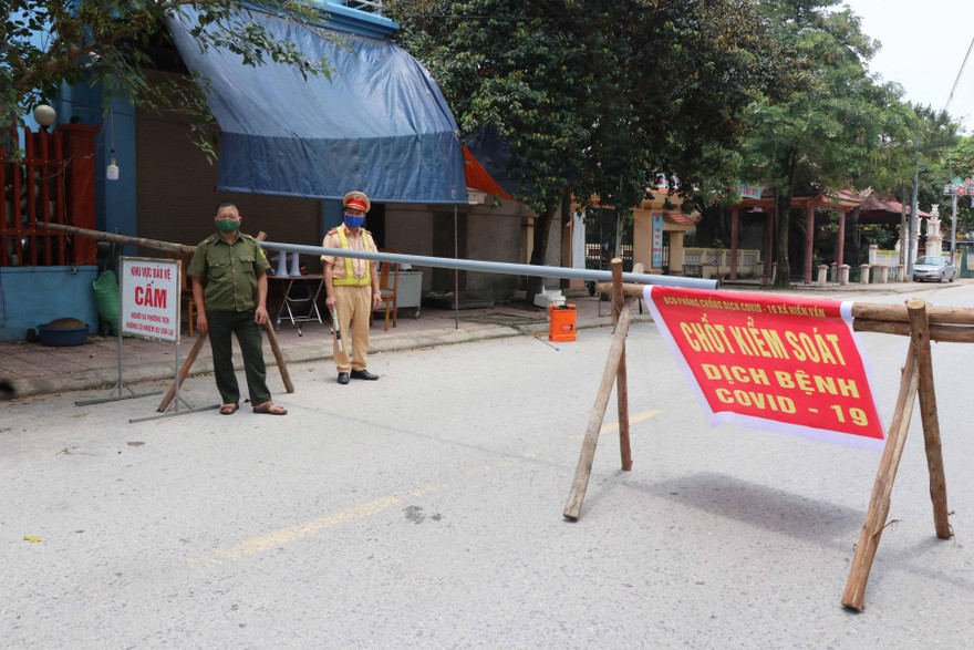 Một chốt kiểm soát dịch ở Bắc Ninh