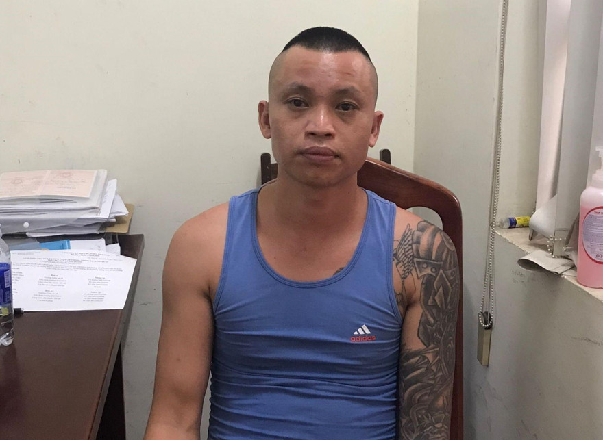 Đối tượng T tại cơ quan Công an