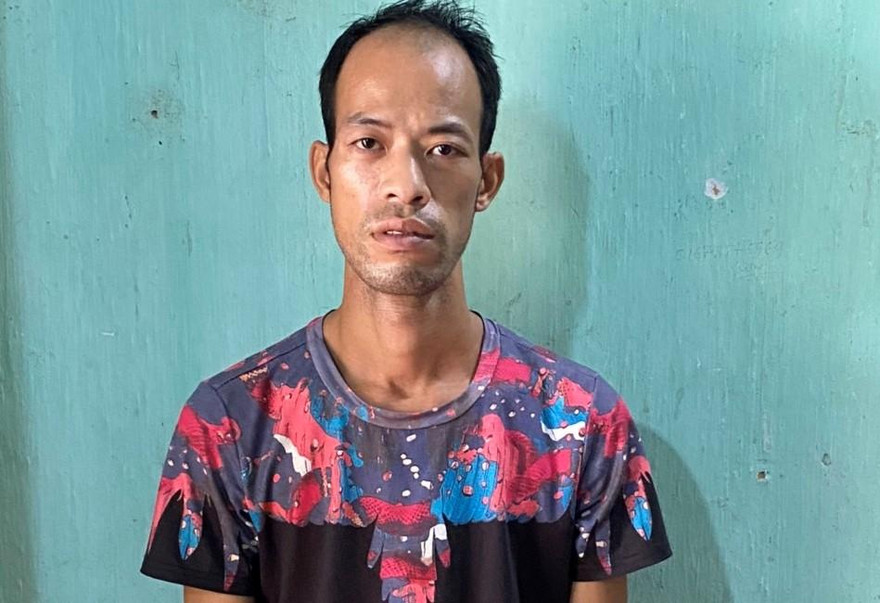 Đối tượng Thảo tại cơ quan công an