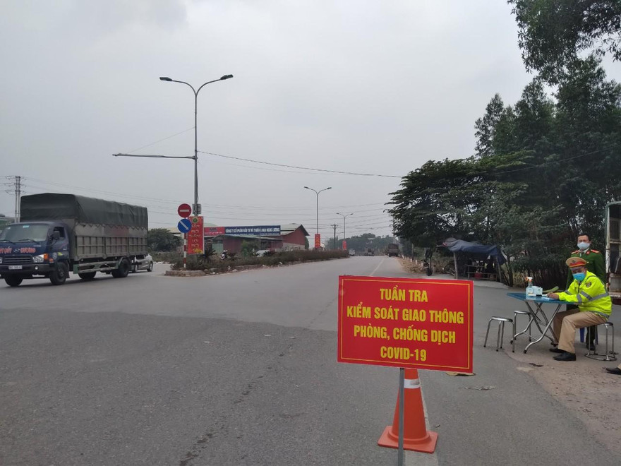 Một chốt kiểm soát dịch tại thành phố Bắc Giang
