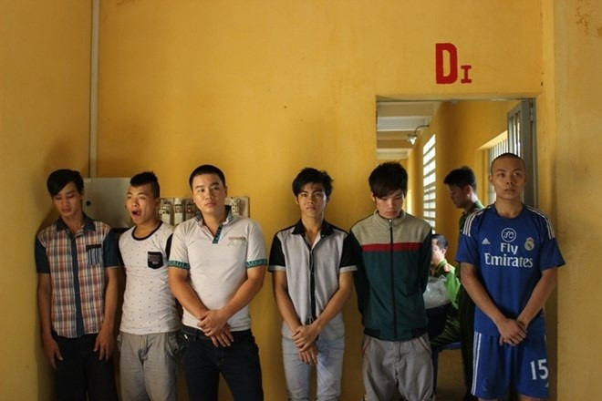 Nhóm gây gối bị cơ quan công an bắt giữ.